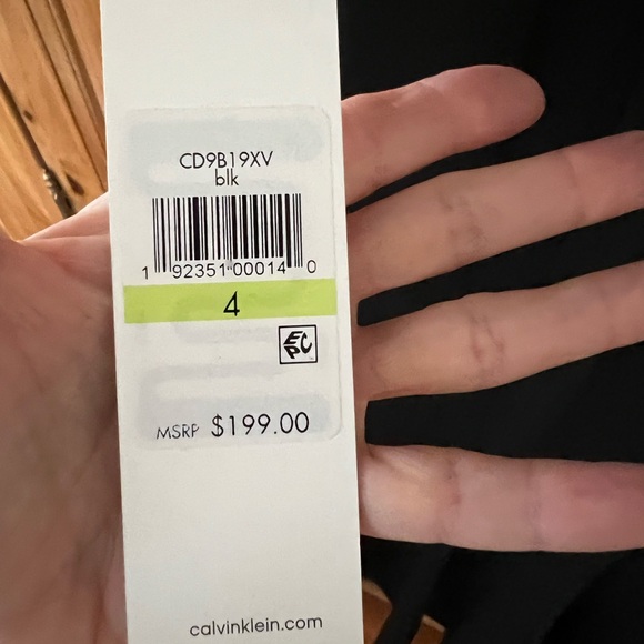 NWT Calvin Klein Black Evening Gown - Picture 5 of 6